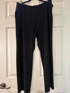 TravelSmith Womens Black Elastic Waist Pants XLP Made In USA
